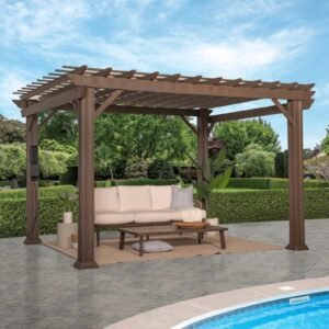 Backyard Discovery Steel Traditional Pergola 12 ft. x 10 ft.